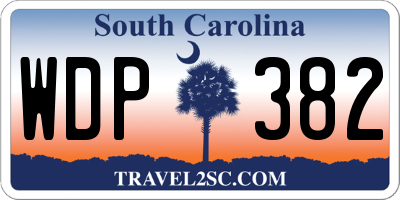 SC license plate WDP382