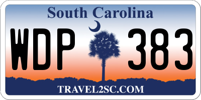 SC license plate WDP383