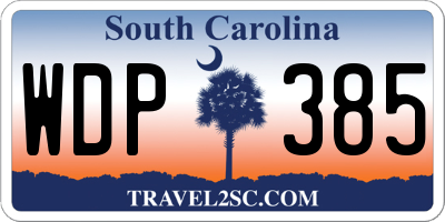 SC license plate WDP385