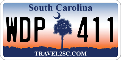 SC license plate WDP411