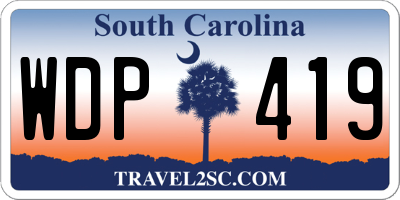 SC license plate WDP419