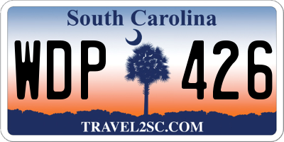 SC license plate WDP426