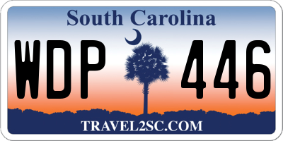 SC license plate WDP446