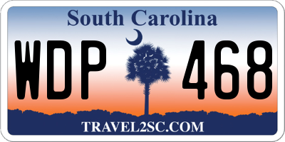 SC license plate WDP468