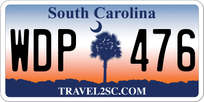 SC license plate WDP476