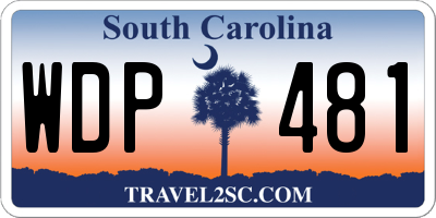 SC license plate WDP481