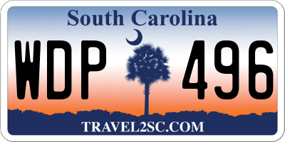 SC license plate WDP496