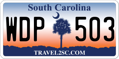 SC license plate WDP503