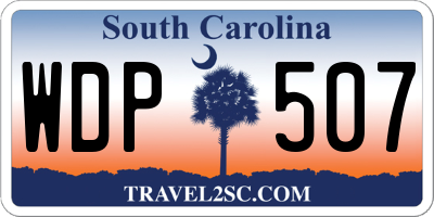 SC license plate WDP507