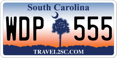 SC license plate WDP555