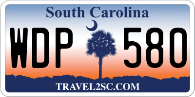 SC license plate WDP580