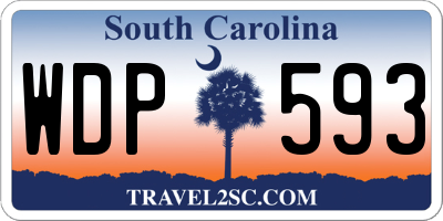 SC license plate WDP593