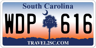 SC license plate WDP616