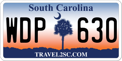 SC license plate WDP630