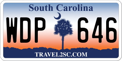SC license plate WDP646