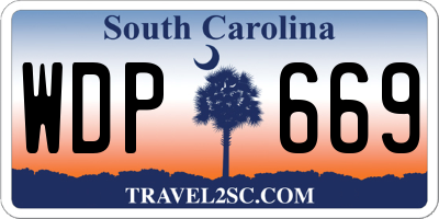 SC license plate WDP669