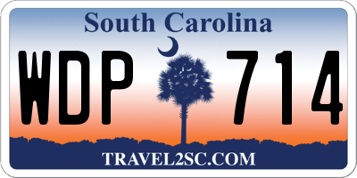 SC license plate WDP714