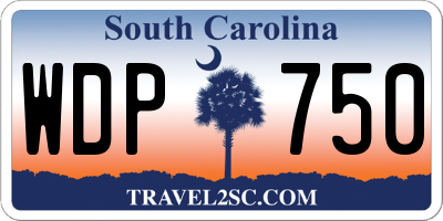 SC license plate WDP750