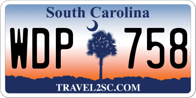 SC license plate WDP758