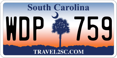 SC license plate WDP759