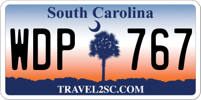 SC license plate WDP767