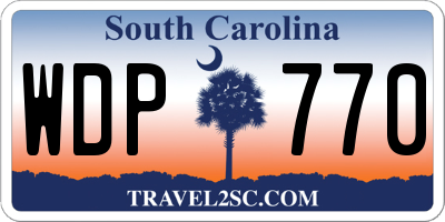 SC license plate WDP770