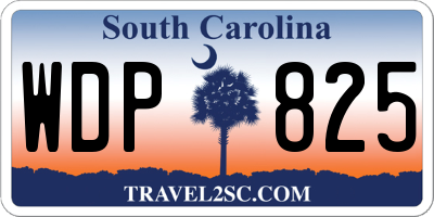 SC license plate WDP825