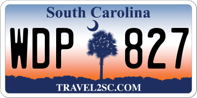 SC license plate WDP827