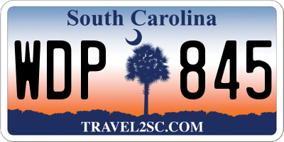 SC license plate WDP845