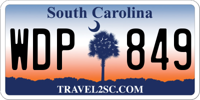SC license plate WDP849