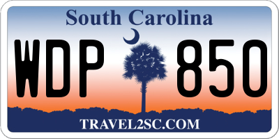 SC license plate WDP850