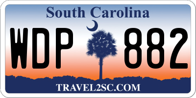 SC license plate WDP882