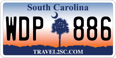 SC license plate WDP886
