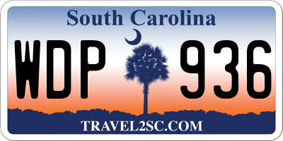 SC license plate WDP936