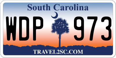 SC license plate WDP973
