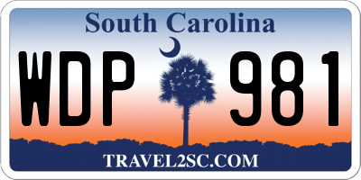 SC license plate WDP981