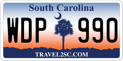 SC license plate WDP990