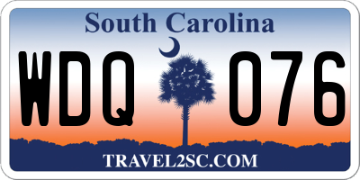 SC license plate WDQ076