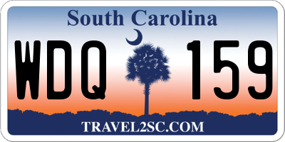 SC license plate WDQ159
