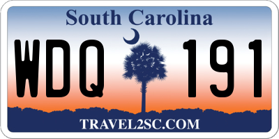 SC license plate WDQ191