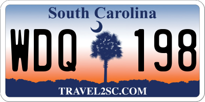 SC license plate WDQ198