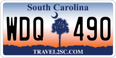 SC license plate WDQ490