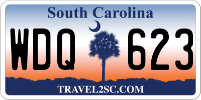 SC license plate WDQ623