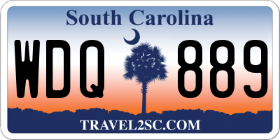 SC license plate WDQ889