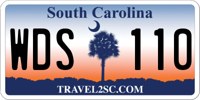 SC license plate WDS110