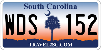 SC license plate WDS152