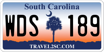 SC license plate WDS189