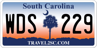 SC license plate WDS229