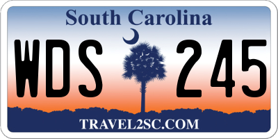 SC license plate WDS245