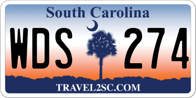 SC license plate WDS274